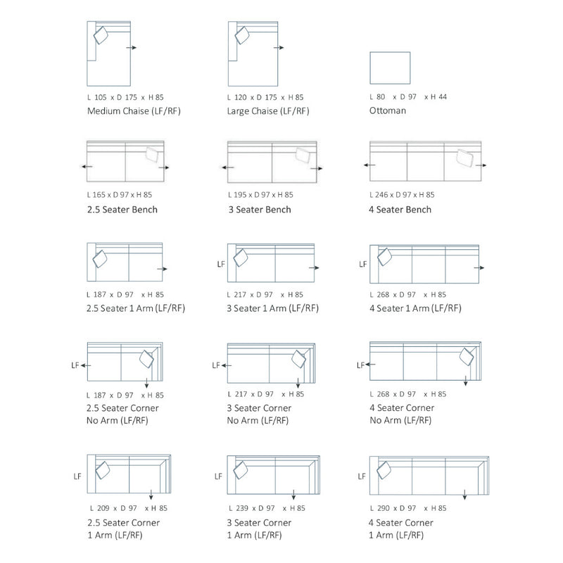 Capeshank Modular Sofa - 2.5 Seater 1 Arm