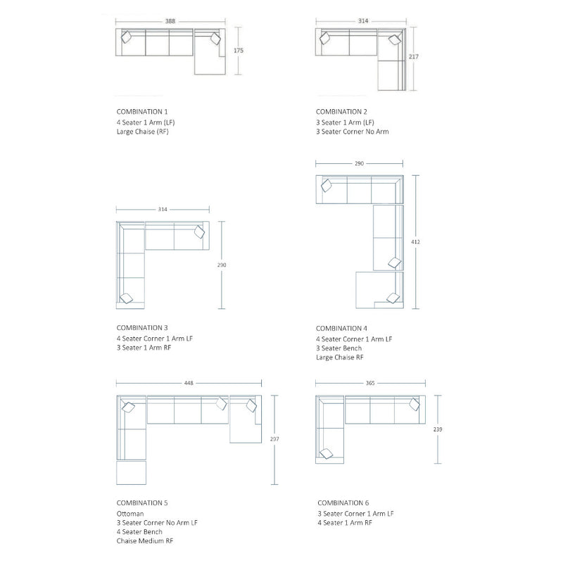 Capeshank Modular Sofa - 4 Seater Corner No Arm