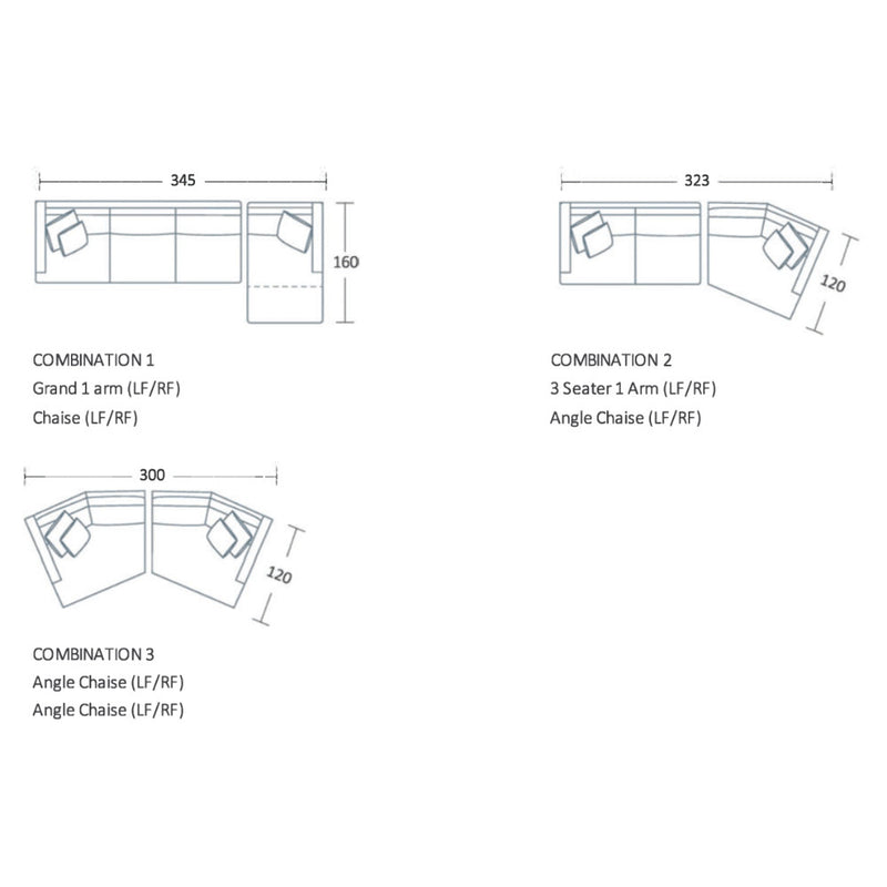 Drifter Modular Sofa - 2 Seater 1 Arm