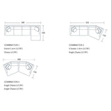 Drifter Modular Sofa - 3 Seater 1 Arm