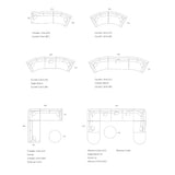 Lunar Modular Sofa - 3 Seater 1 Arm