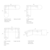 Lunar Modular Sofa - 3 Seater 1 Arm