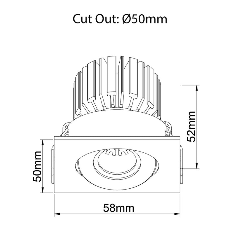 Sola Multi Downlight - Square Gimble