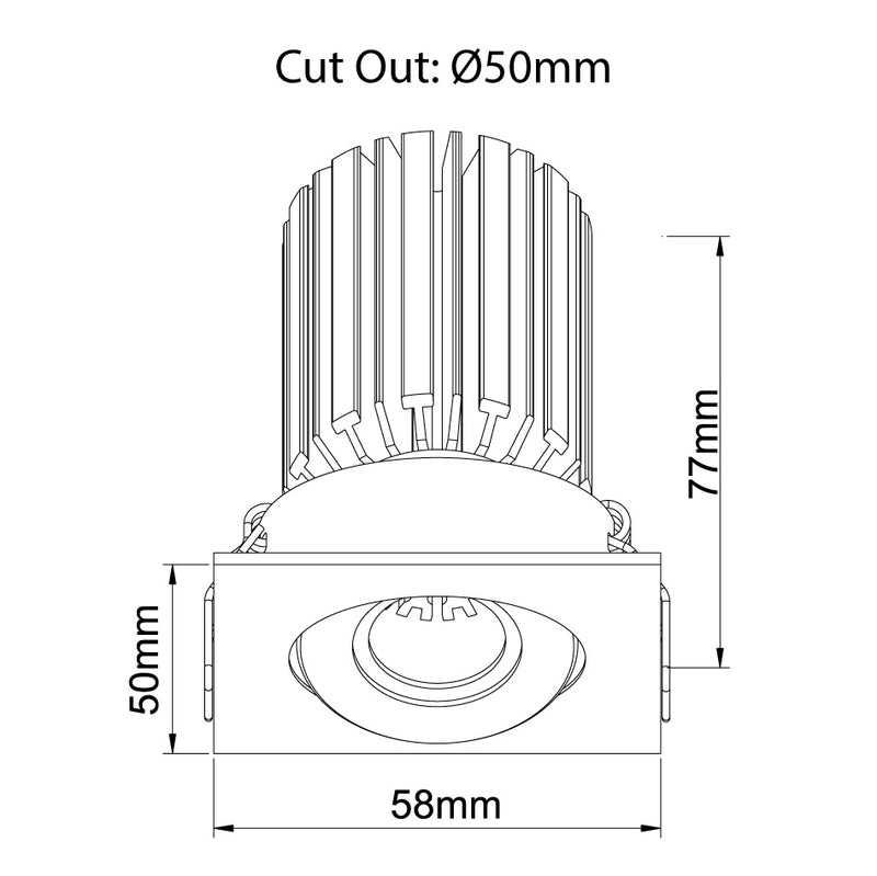 Sola Multi Downlight - Square Gimble