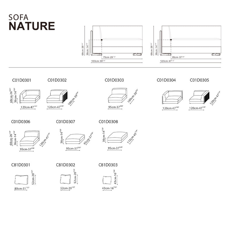 Nature Sofa - RAF (C01D0302)