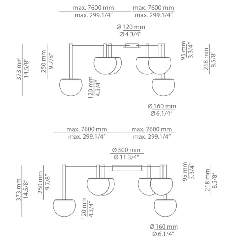 Circ T-3820 T-3821 Composition Chandeliers